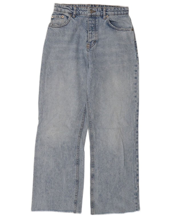 Zara Damen-Jeans mit hoher Taille, EU 36, XS, W26, L27, blaue Baumwolle