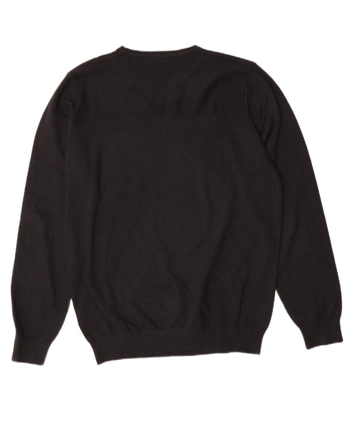 LIU JO Mens Crew Neck Jumper Sweater XL Black Polyester