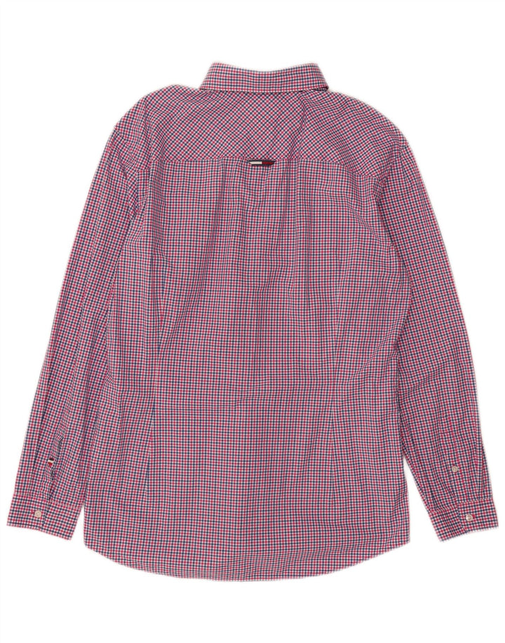 Tommy Hilfiger Herren-Slim-Fit-Hemd XL aus mehrfarbiger Gingham-Baumwolle