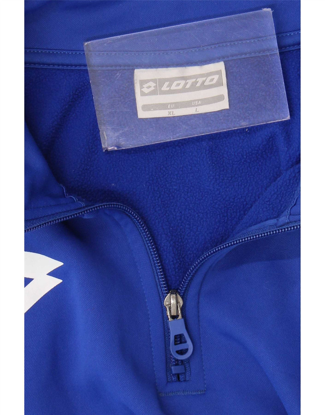 Lotto Herren-Sweatshirt mit Reißverschluss am Hals, Größe L, Blau