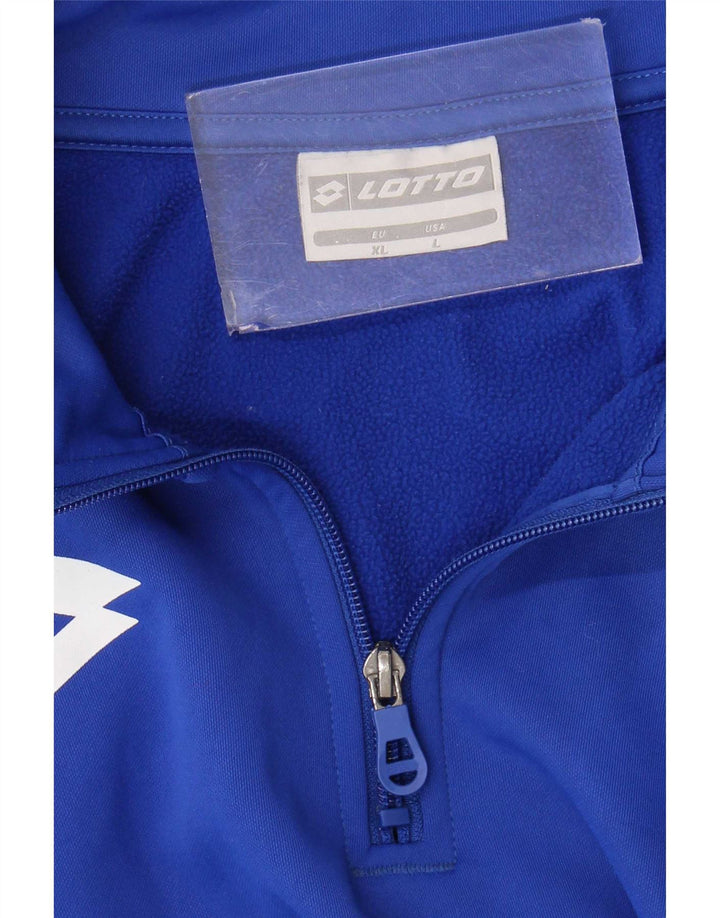 Lotto Herren-Sweatshirt mit Reißverschluss am Hals, Größe L, Blau