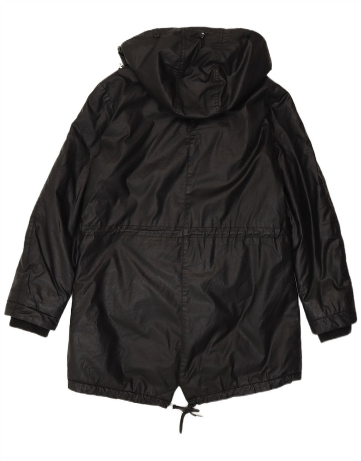 Whistle Damen-Oversize-Sherpa-Parka mit Kapuze, Gr. 10, Schwarz