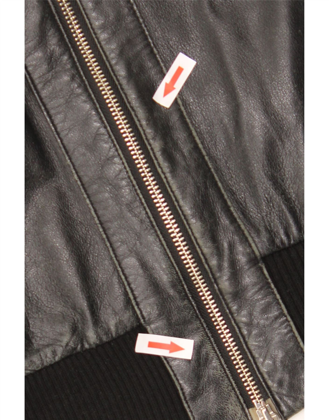 Sasch Damen Crop Lederjacke UK 14 Medium Schwarz
