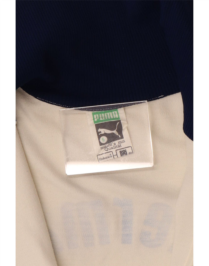 Puma Womens Graphic Trainingsanzug Top Jacke UK 16 Large Weiß Colourblock