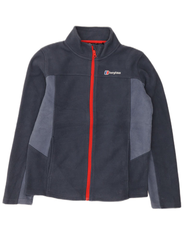 Berghaus Fleecejacke für Jungen, 12–13 Jahre, marineblaues Farbblock-Polyester
