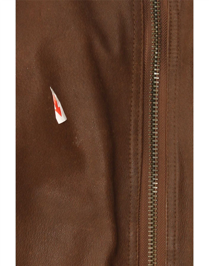 Herrford Herren Bomber-Lederjacke EU 54 2XL Braunes Leder