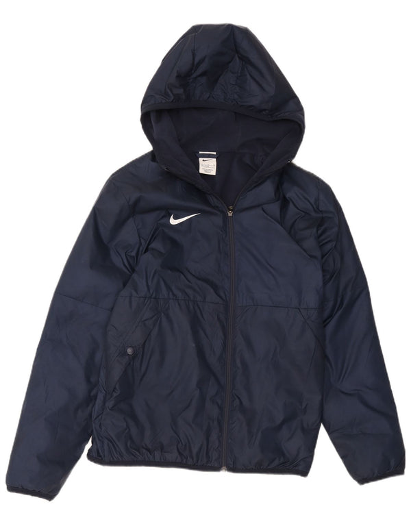 Nike Jungen-Windbreakerjacke mit grafischer Kapuze, 13–14 Jahre, XL, Marineblau