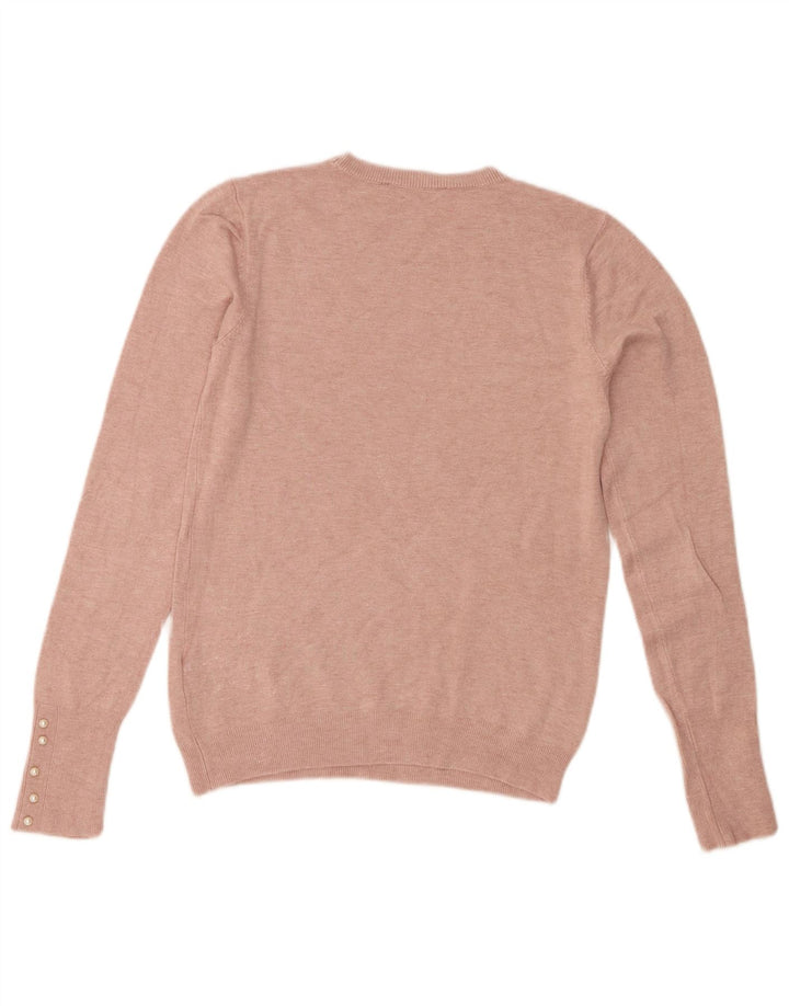 Zara Damen-Pullover mit Rundhalsausschnitt, Gr. 12, mittelrosa Viskose