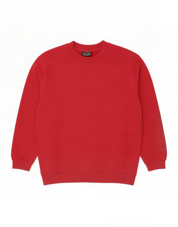 Wrangler Herren-Sweatshirt-Pullover, große rote Baumwolle