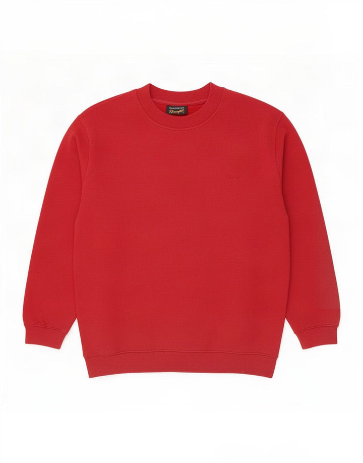 Wrangler Herren-Sweatshirt-Pullover, große rote Baumwolle