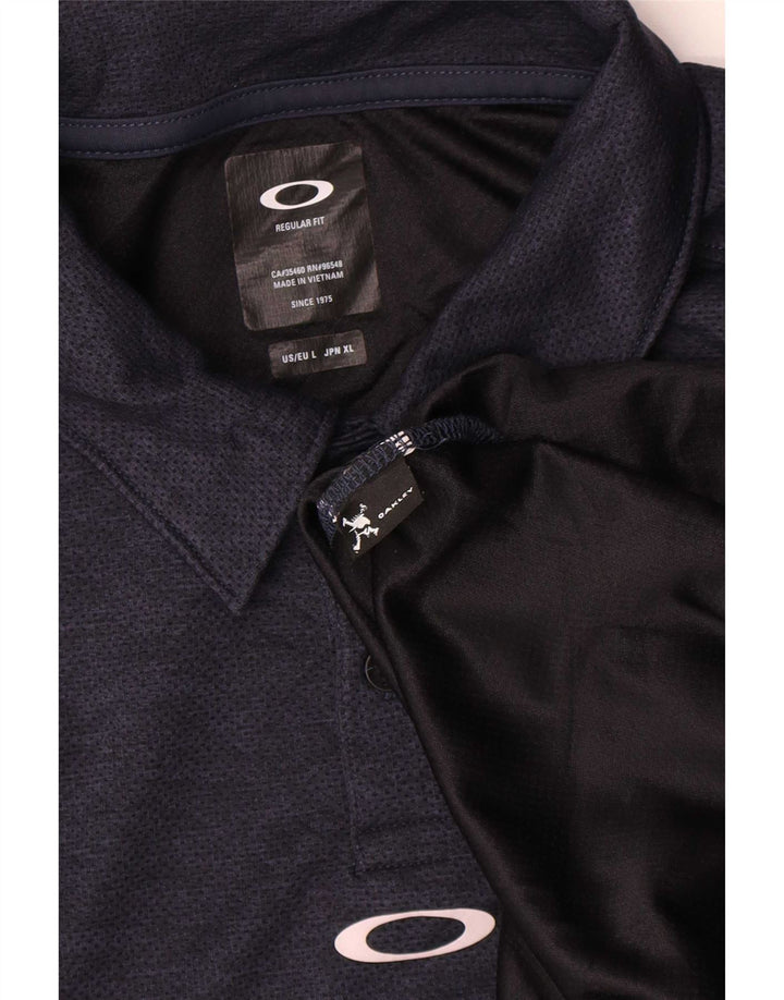 Oakley Herren-Poloshirt mit normaler Passform, Größe L, Marineblau
