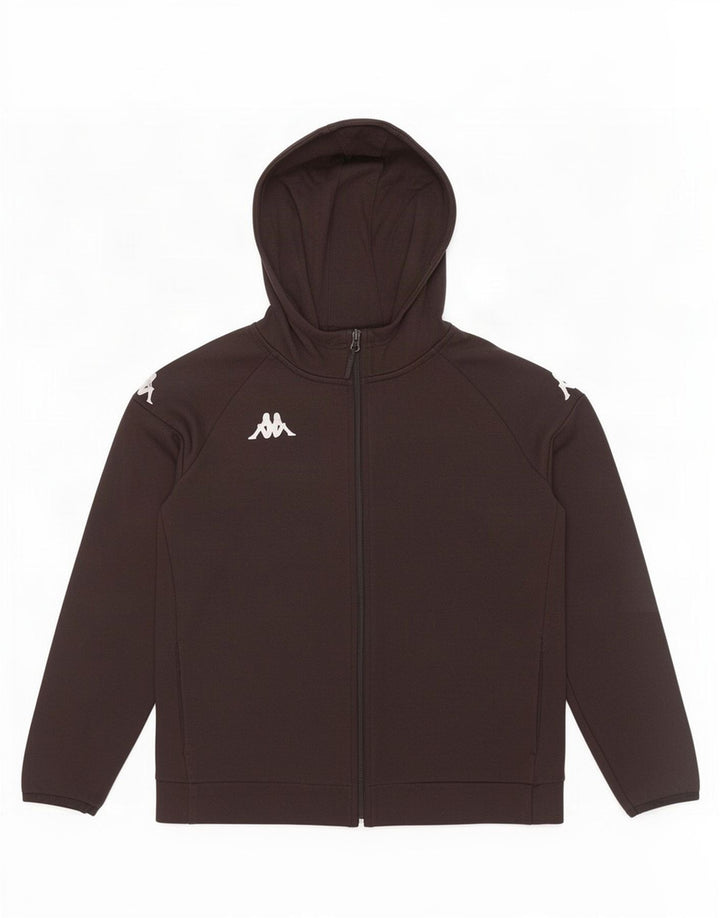 Kappa Damen Zip Hoodie Pullover UK 14 Medium Schwarz
