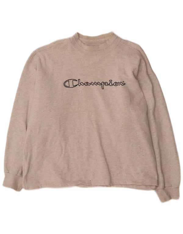 Champion Herren-Sweatshirt mit Grafik, XL, grau meliert, Baumwolle