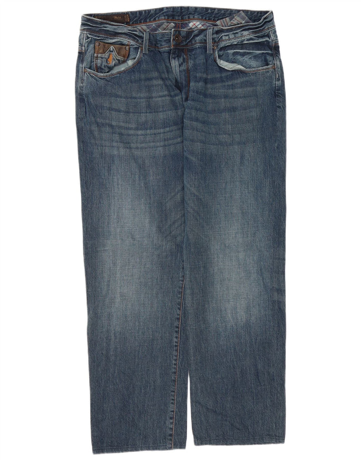 Marlboro Classics Herren Straight Jeans W38 L29 Blaue Baumwolle