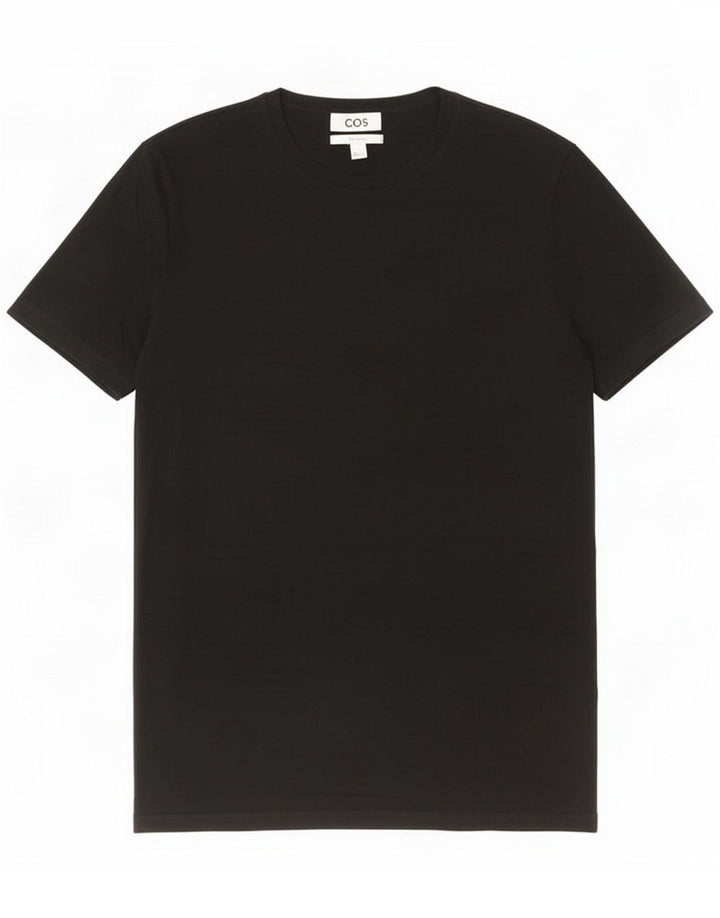 Cos Mens Regular T-Shirt Top Small Black Cotton