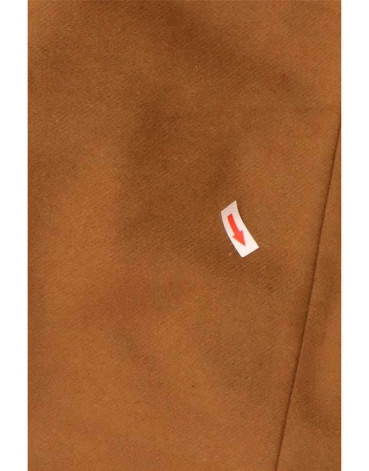 Zara Damen Zweireihiger Mantel UK 10 Small Beige Wolle