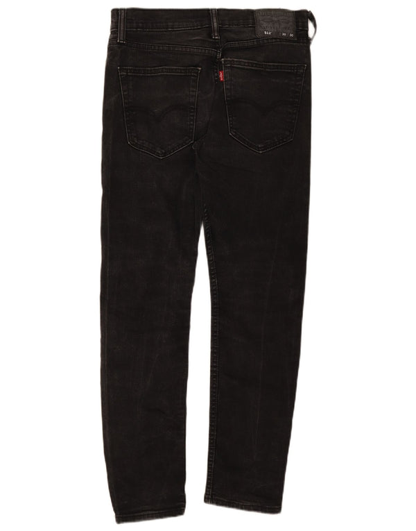 Levi's Damen 512 Slim Tapered Jeans W30 L27 Schwarze Baumwolle