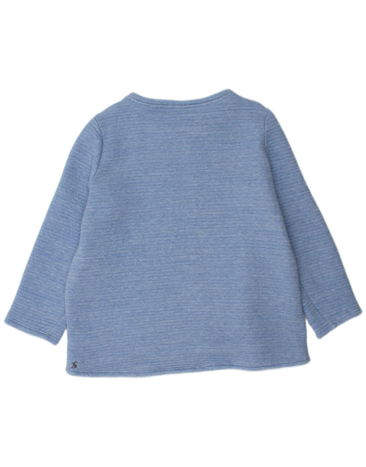 JOULES Damen-Sweatshirt in Übergröße, Gr. 18, XL, blaue Nadelstreifen-Baumwolle
