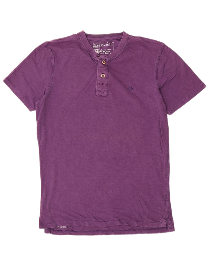 Fat Face Herren T-Shirt Top Small Lila Baumwolle