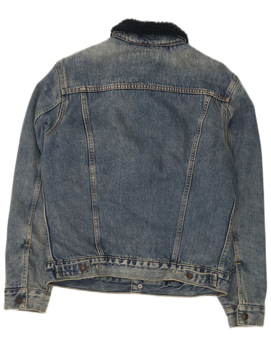 Levi's Herren Sherpa Jeansjacke UK 36 Small Blaue Baumwolle