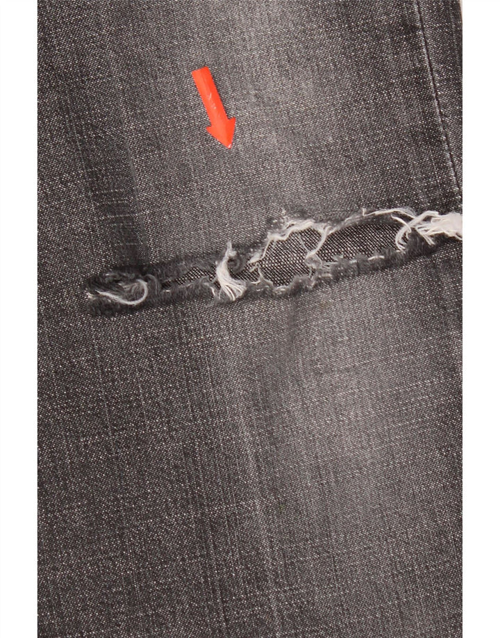 Levi's Damen 505 Distressed Straight Jeans US 6 Medium W30 L32 Grau