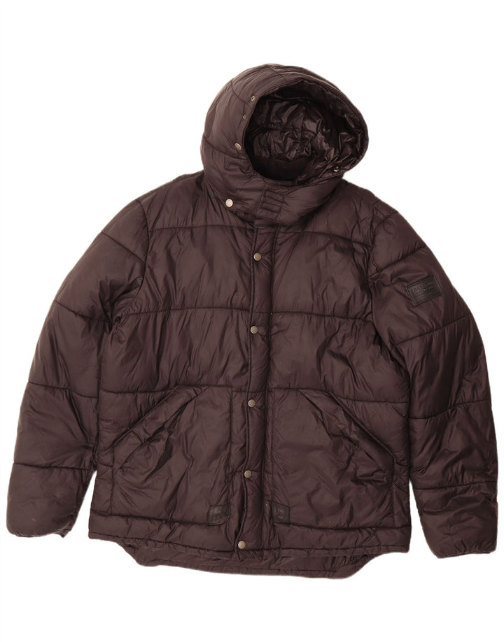 Barbour Herren-Jacke mit Kapuze, gepolstert, UK 42, XL, Schwarz, Polyamid