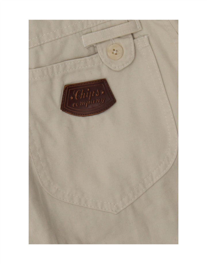VINTAGE Womens Pegged Chino Trousers W26 L27 Beige Vintage Vintage and Second-Hand Vintage from Messina Hembry 