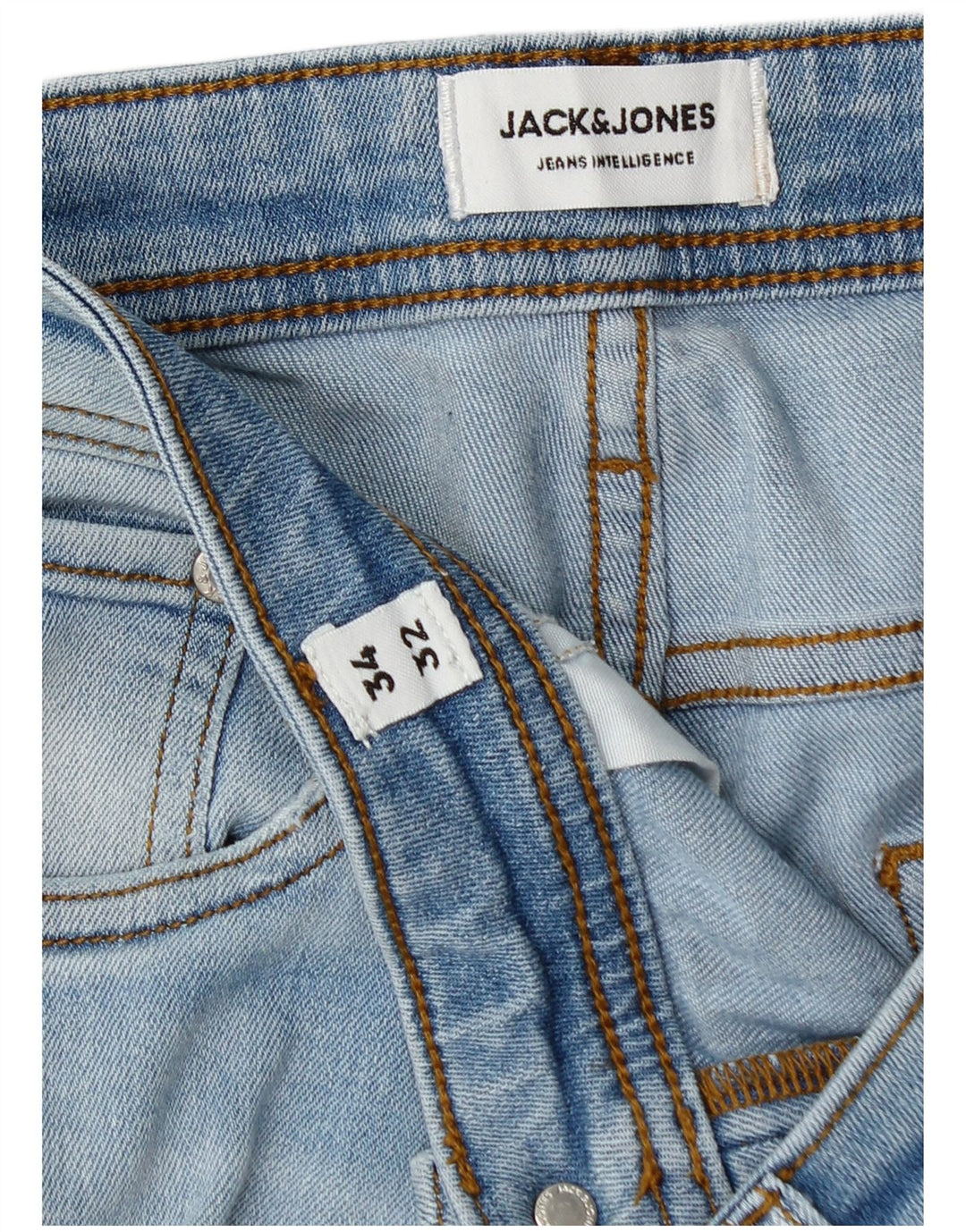 Jack & Jones Herren Slim Jeans W34 L30 Blaue Baumwolle