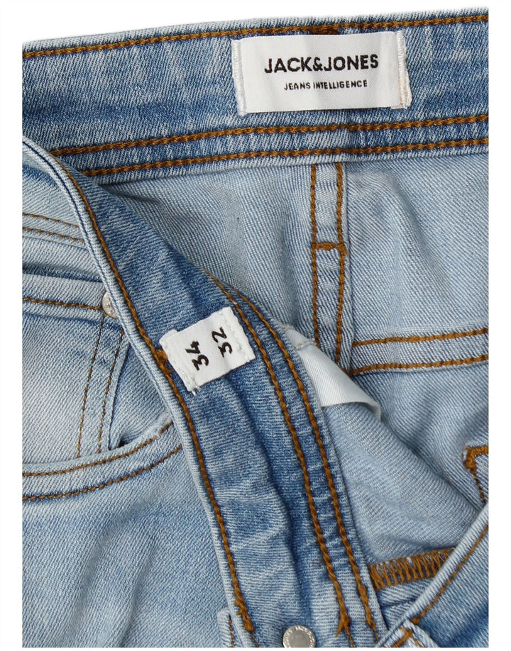 Jack & Jones Herren Slim Jeans W34 L30 Blaue Baumwolle