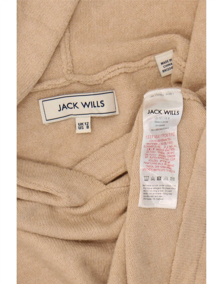 Jack Wills Damen-Pullover mit Kapuze, übergroß, Gr. 12, Mittelbeige