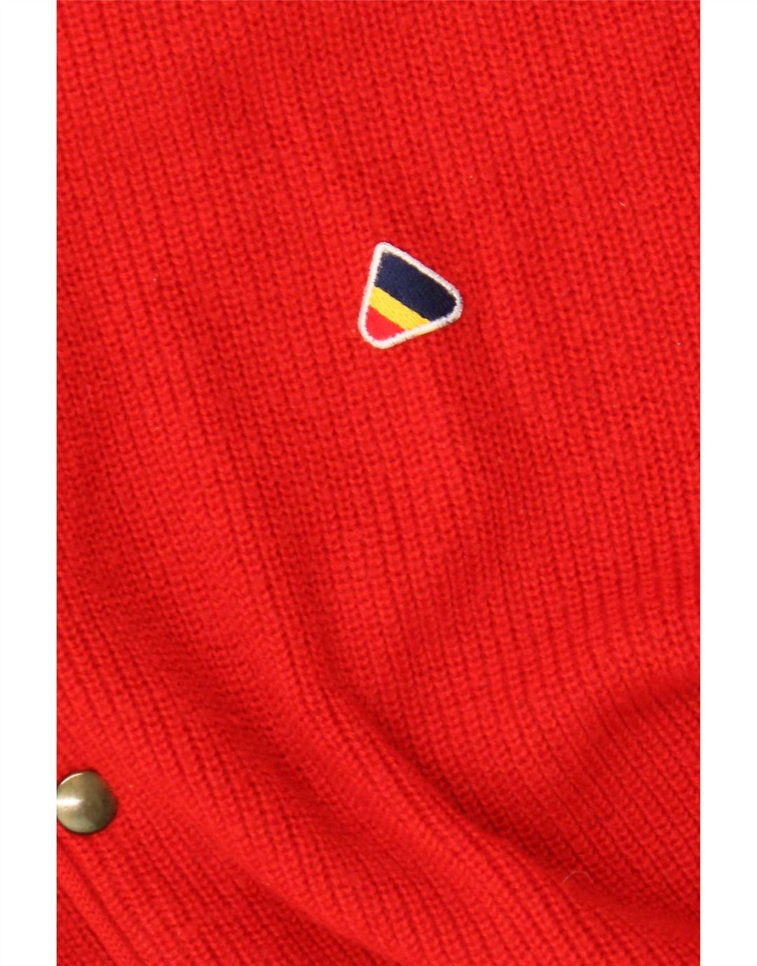 Vintage Herren Ärmelloser Cardigan Pullover Mittelrot