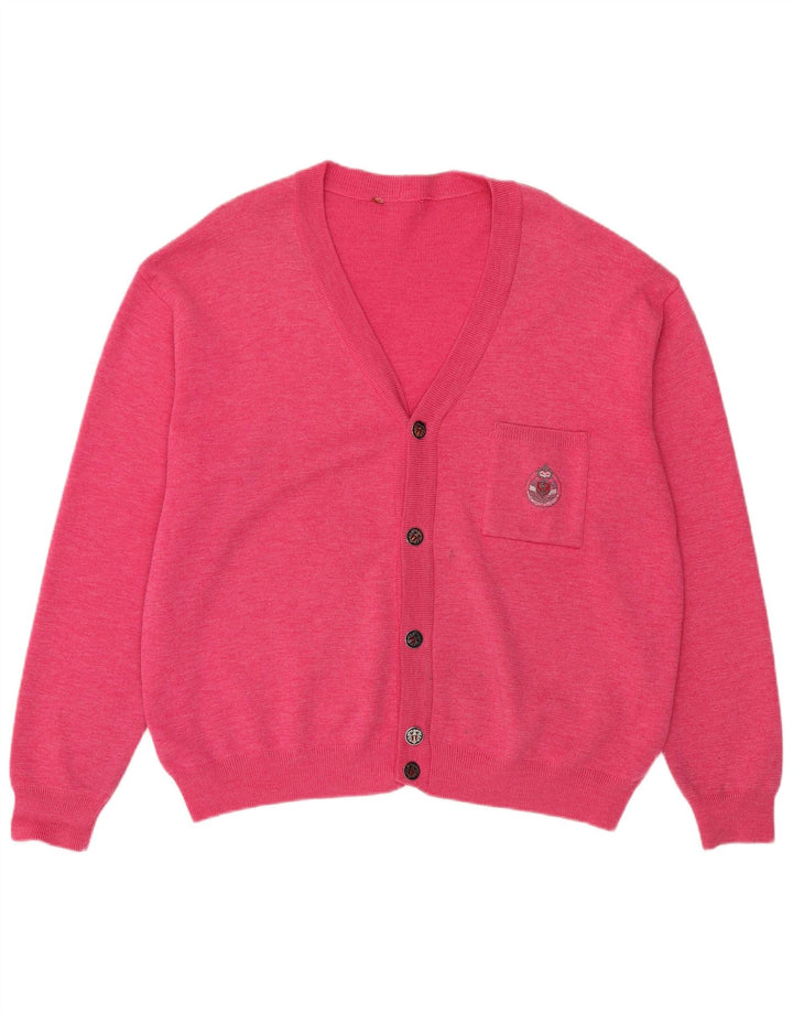 Vintage Herren Cardigan Pullover 2XL Rosa