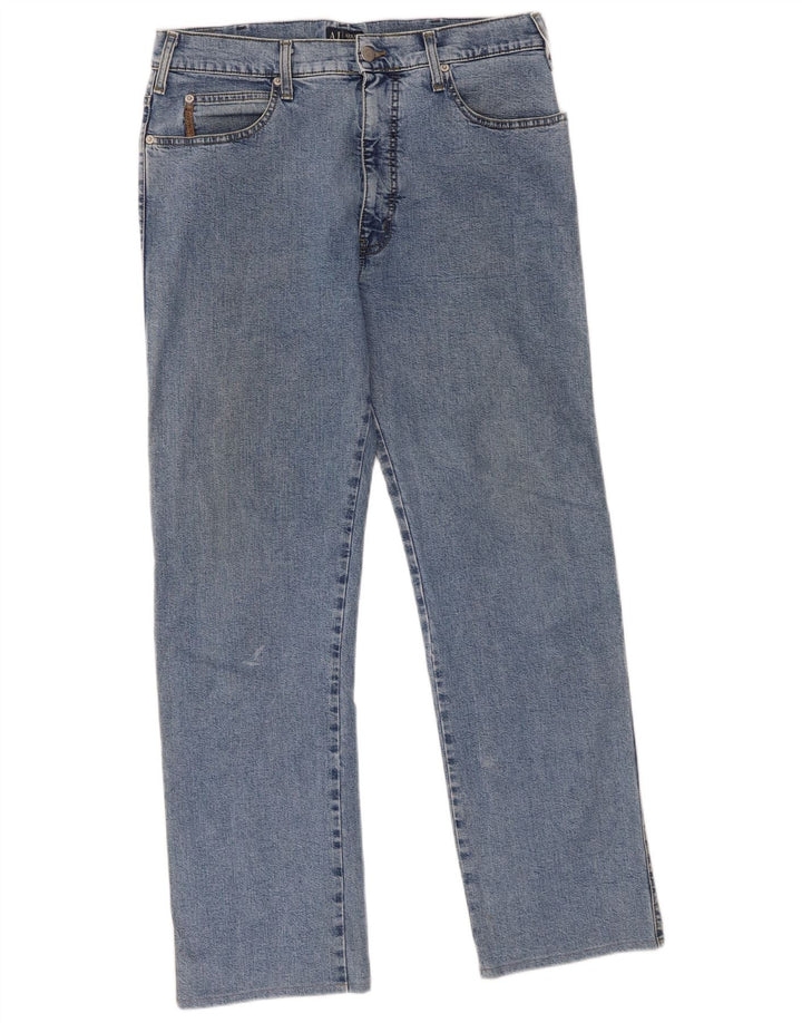 Armani Herren Straight Jeans W34 L30 Blaue Baumwolle
