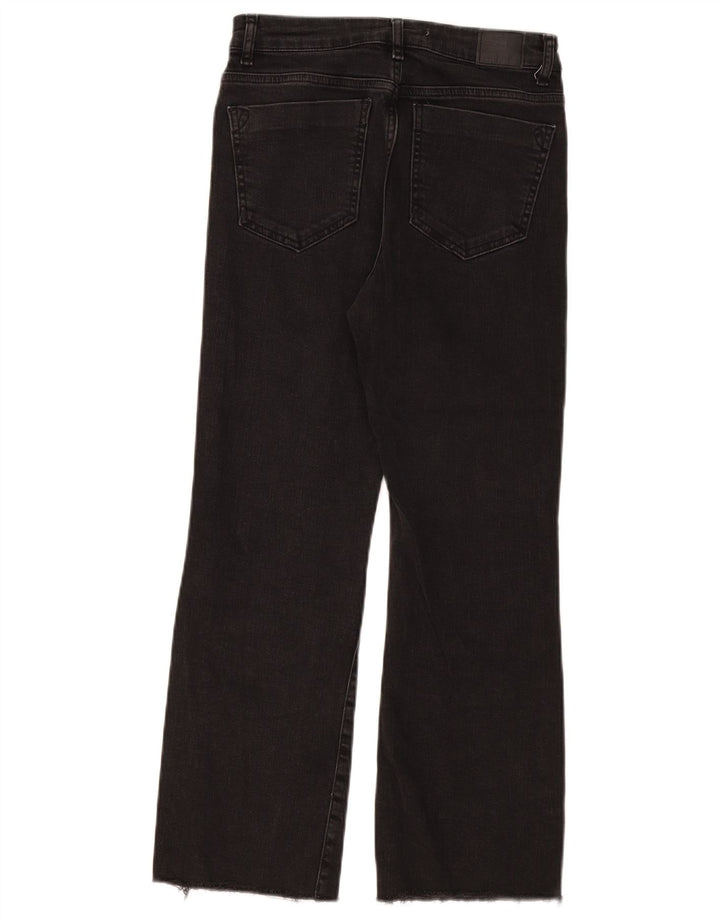 Zara Damen Straight Jeans EU 38 Small W28 L26 Schwarz