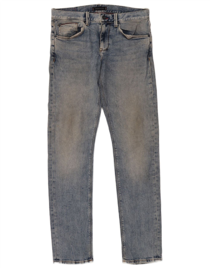 Tommy Hilfiger Herren Bleecker Slim Jeans W33 L34 Blaue Baumwolle
