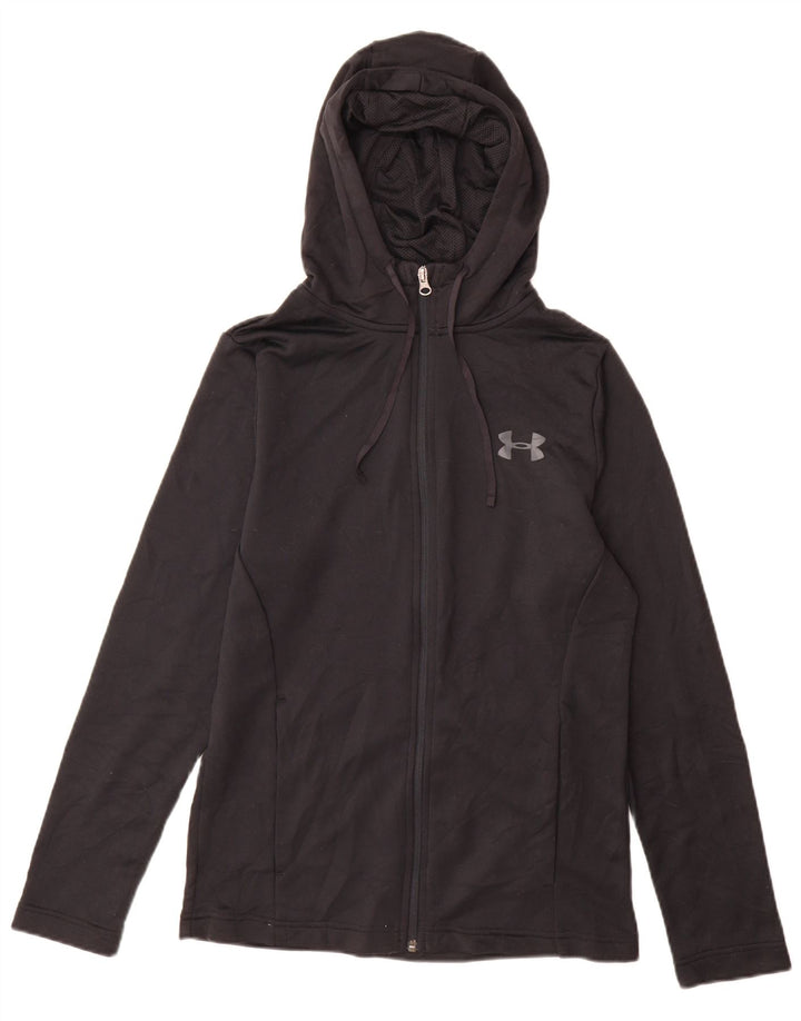 Under Armour Herren-Kapuzenpullover mit Reißverschluss, klein, aus schwarzem Polyester