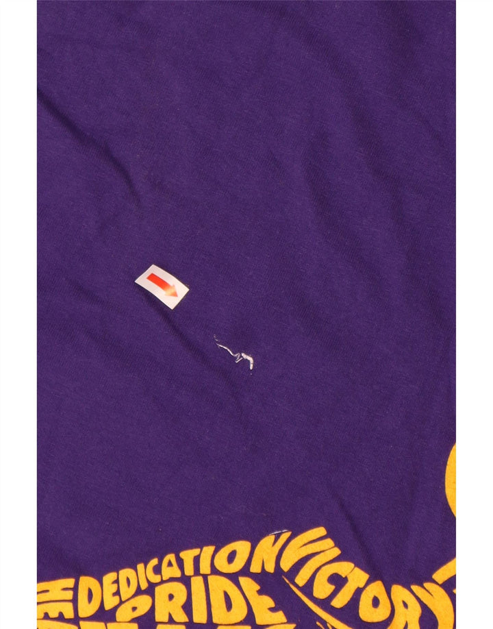 RUSSELL ATHLETIC Mens Denham Softball Graphic T-Shirt Top Medium Purple