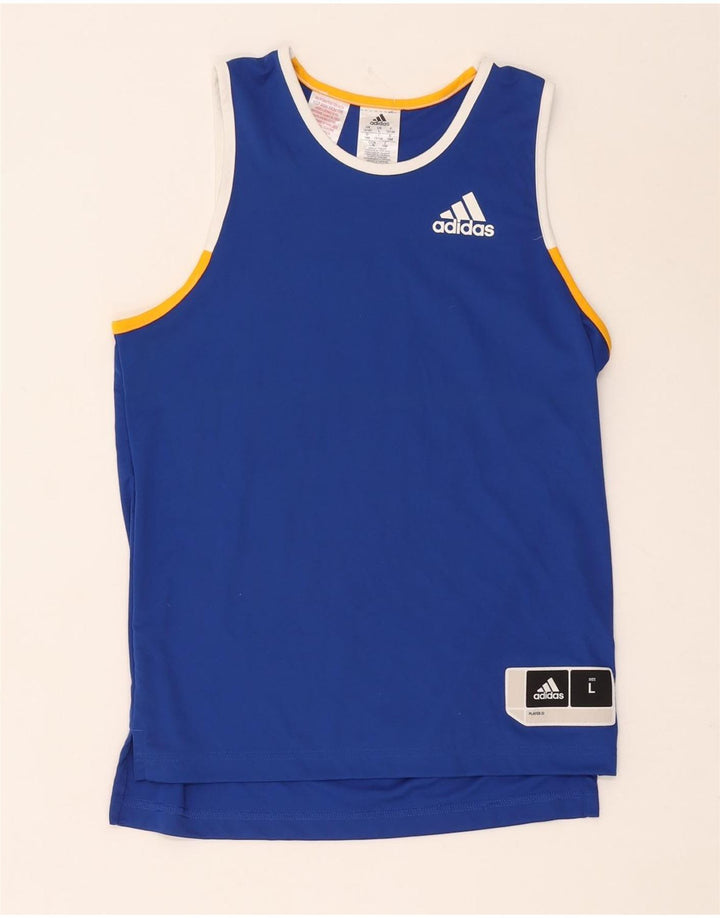 Adidas Jungen Weste Top 13-14 Jahre Blaues Polyester