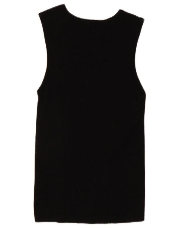 Marks & Spencer Damen Weste Top UK 16 Large Schwarz Viskose