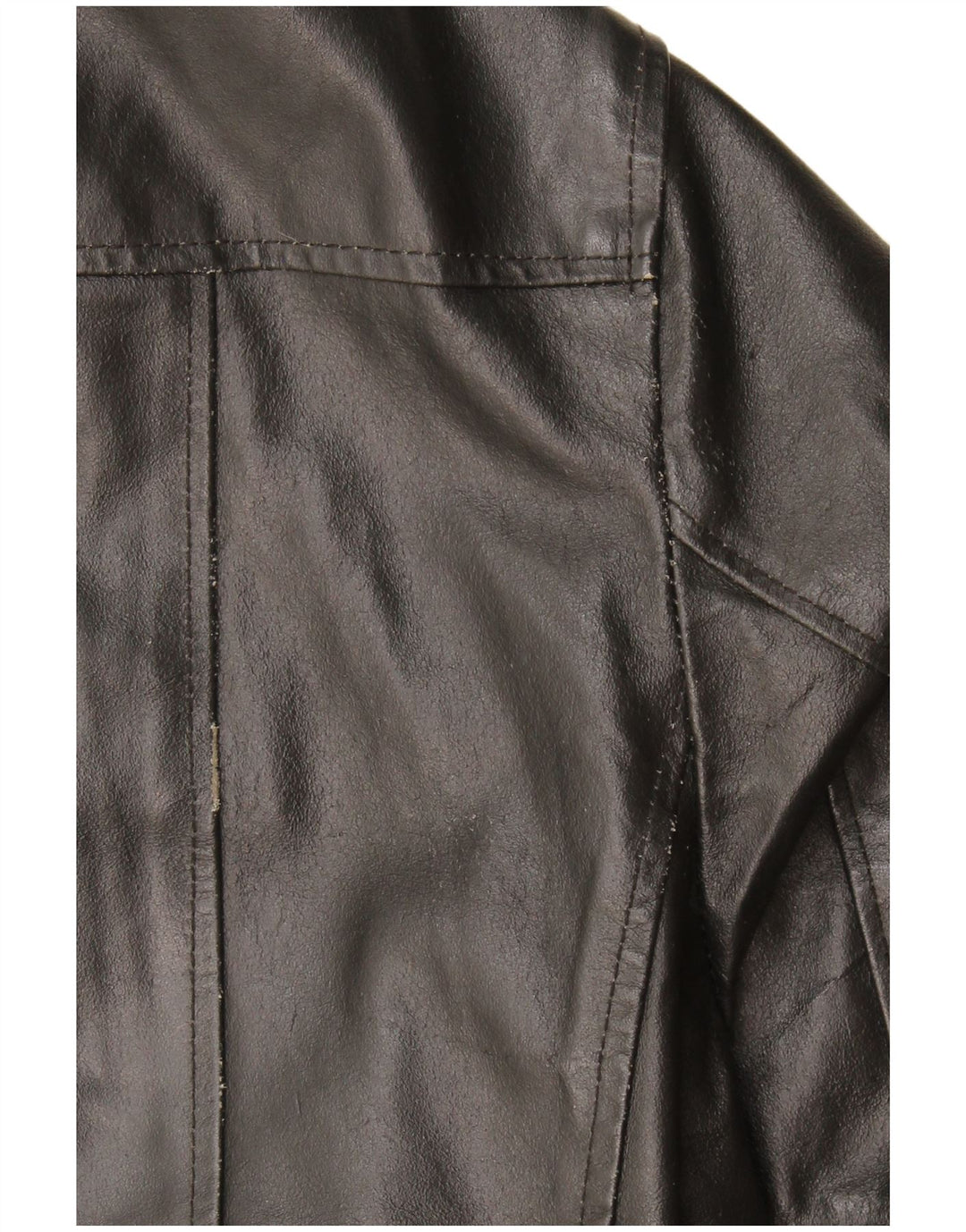 Vintage Damen Lederjacke UK 18 XL Schwarzes Leder