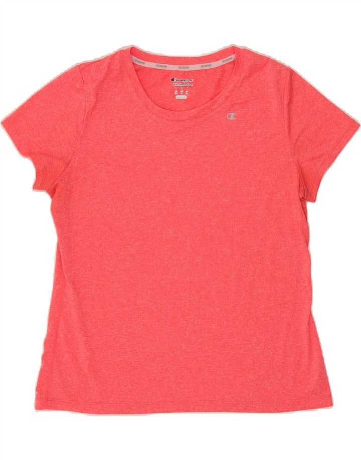 CHAMPION Womens T-Shirt Top UK 16 Large Pink Polyester Vintage Champion and Second-Hand Champion from Messina Hembry 