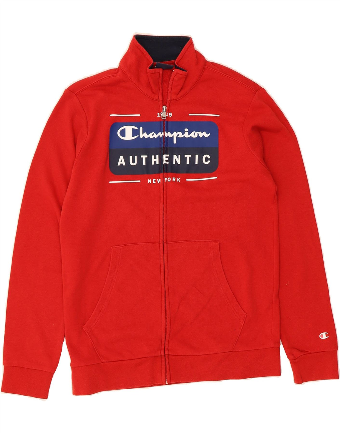 CHAMPION Boys Graphic Tracksuit Top Jacket 13-14 Years XL Red Vintage Champion and Second-Hand Champion from Messina Hembry 