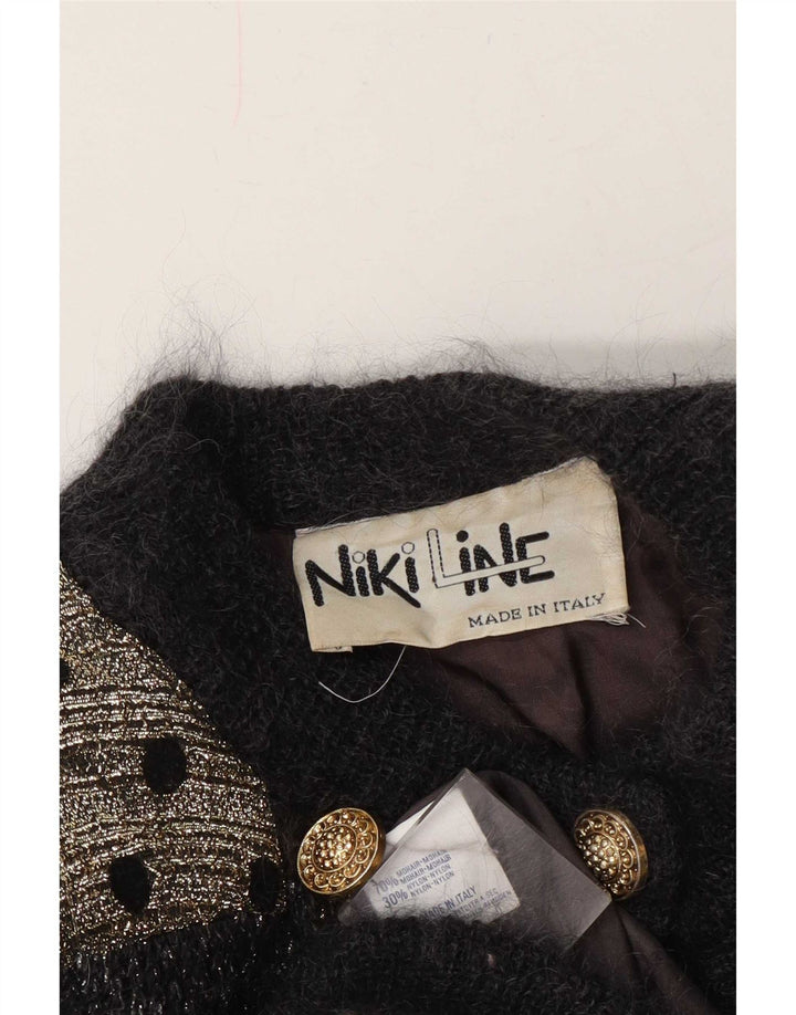 Niki Line Damen-Cardigan-Pullover, Gr. 44, groß, mehrfarbig, Patchwork
