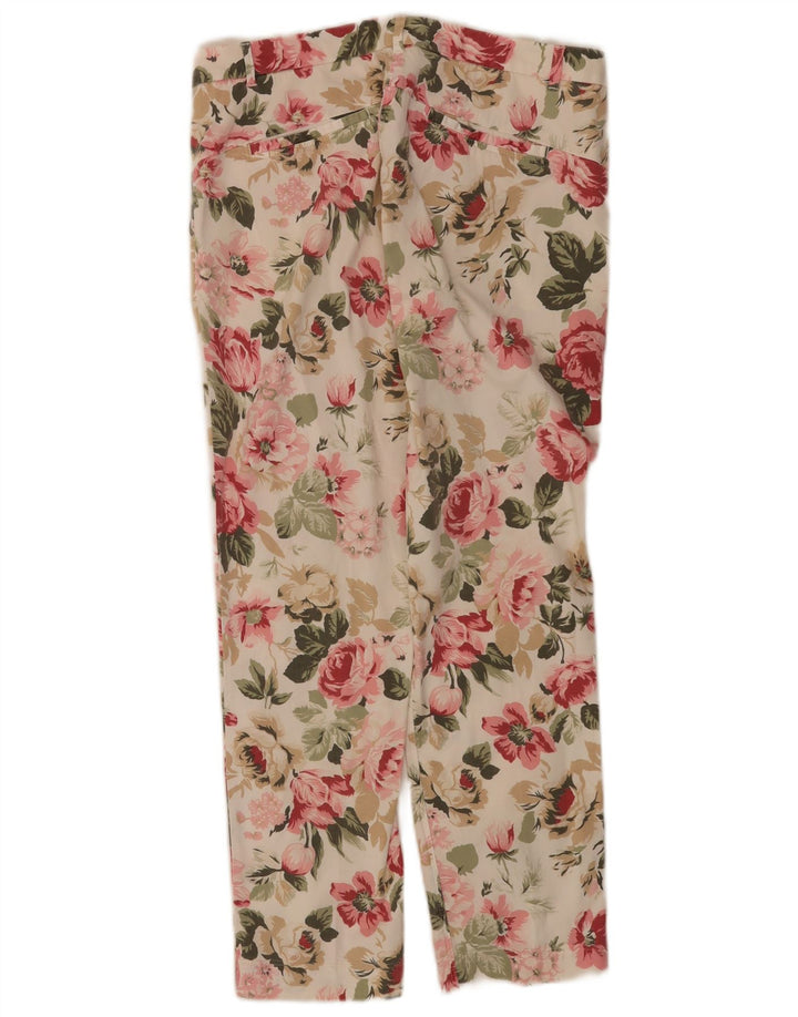 Seventy Damen-Hose, kurz geschnitten, Größe 44, mittelgroß, W30, L26, mehrfarbig, mit Blumenmuster