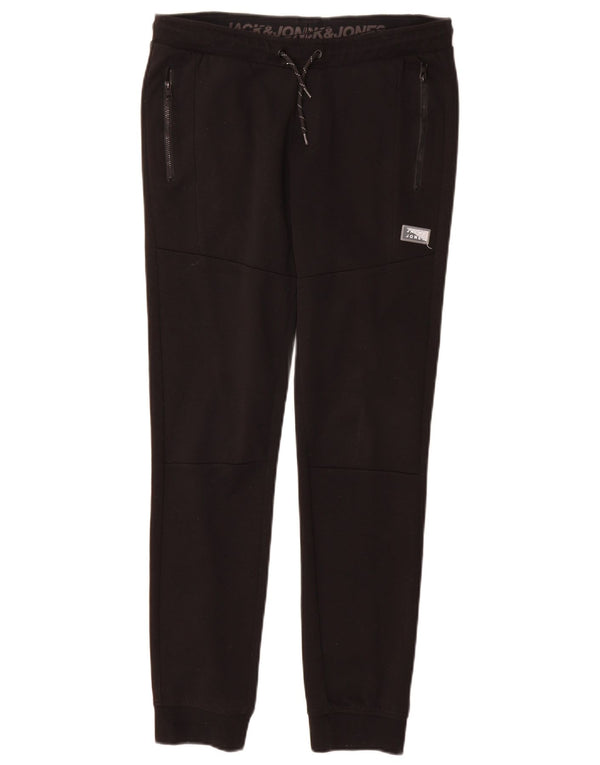 Jack & Jones Jungen-Trainingshose, Jogginghose, 13–14 Jahre, schwarzes Polyester