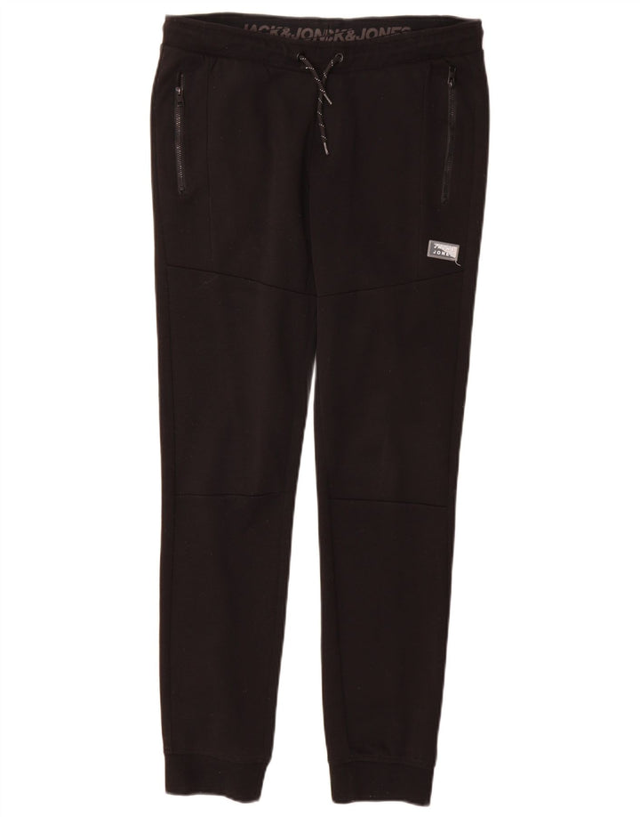 Jack & Jones Jungen-Trainingshose, Jogginghose, 13–14 Jahre, schwarzes Polyester