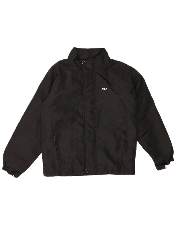 Fila Windjacke für Jungen, 13–14 Jahre, groß, schwarzes Polyester