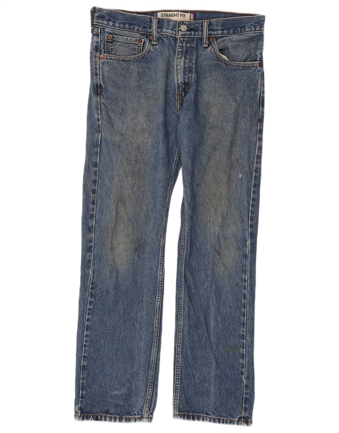 LEVI'S Herren 505 Straight Jeans W31 L30 Blaue Baumwolle