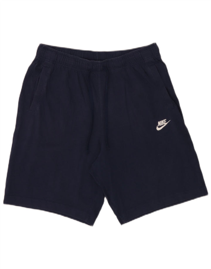 Nike Herren-Sportshorts aus mittelblauer Baumwolle in Marineblau