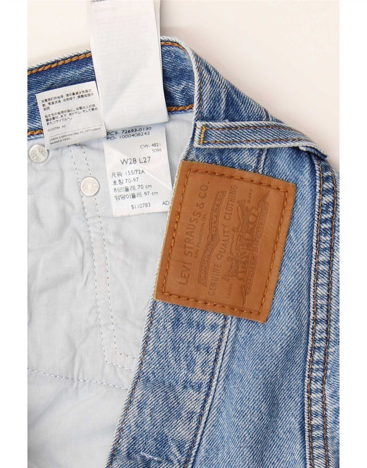 Levi's Damen Ribcage Straight Jeans W28 L27 Blaue Baumwolle